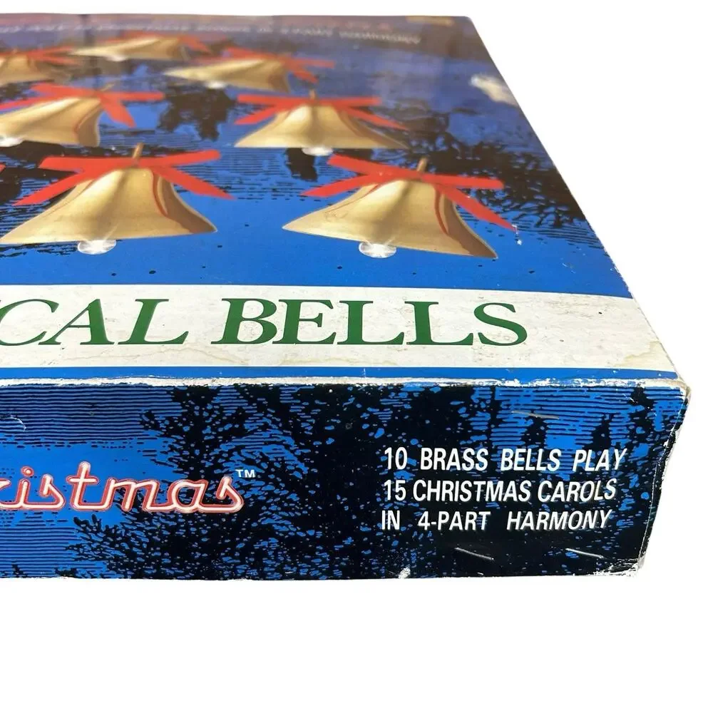 Vtg Mr Christmas Bells of Christmas 10 Lighted Brass Musical Bells 15 Songs 1991